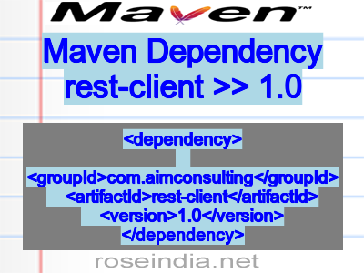 Maven dependency of rest-client version 1.0