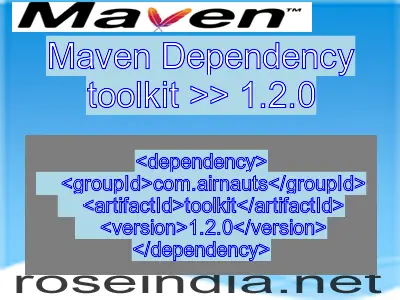 Maven dependency of toolkit version 1.2.0