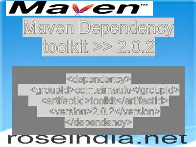 Maven dependency of toolkit version 2.0.2