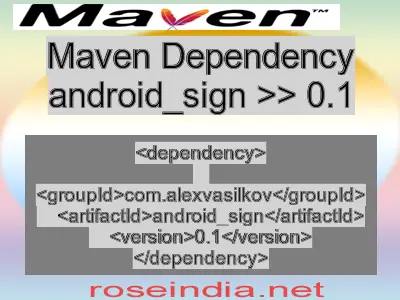 Maven dependency of android_sign version 0.1