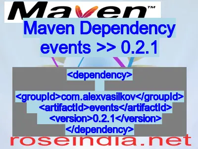 Maven dependency of events version 0.2.1