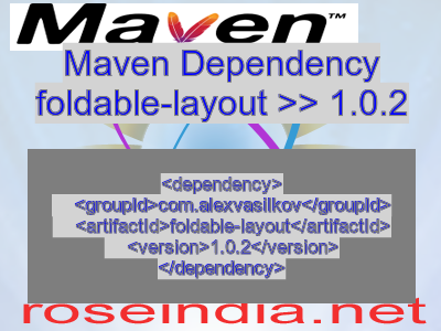 Maven dependency of foldable-layout version 1.0.2