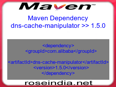 Maven dependency of dns-cache-manipulator version 1.5.0
