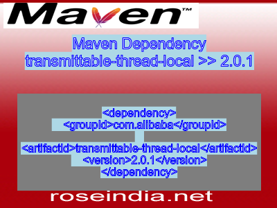 Maven dependency of transmittable-thread-local version 2.0.1