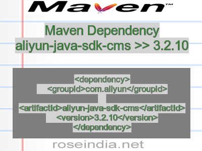 Maven dependency of aliyun-java-sdk-cms version 3.2.10