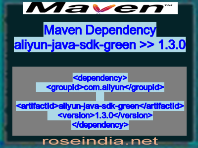 Maven dependency of aliyun-java-sdk-green version 1.3.0