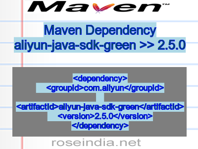 Maven dependency of aliyun-java-sdk-green version 2.5.0