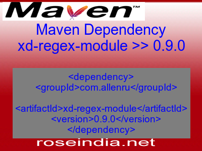 Maven dependency of xd-regex-module version 0.9.0