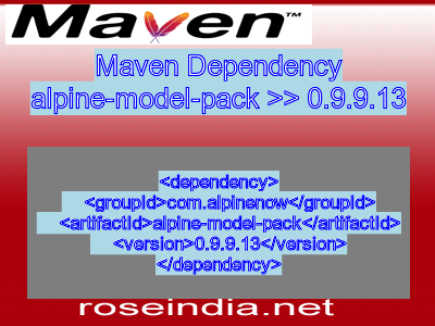 Maven dependency of alpine-model-pack version 0.9.9.13