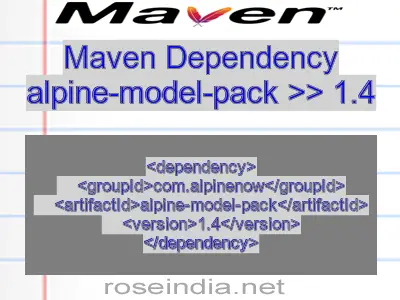 Maven dependency of alpine-model-pack version 1.4