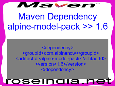Maven dependency of alpine-model-pack version 1.6