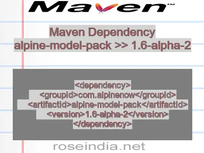 Maven dependency of alpine-model-pack version 1.6-alpha-2