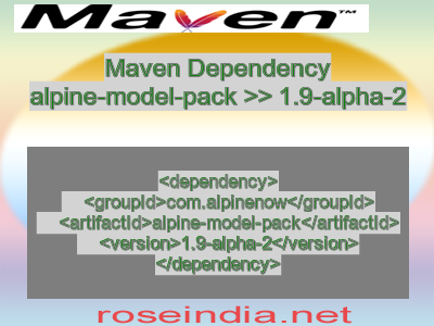 Maven dependency of alpine-model-pack version 1.9-alpha-2