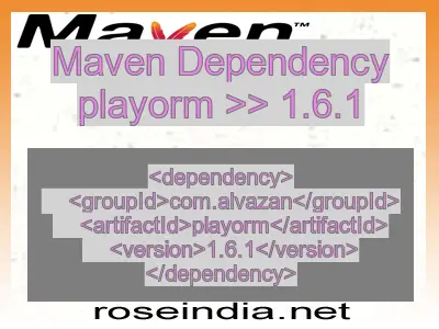 Maven dependency of playorm version 1.6.1