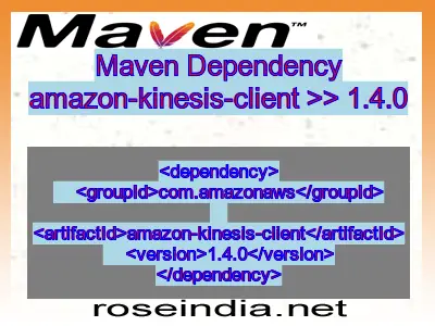 Maven dependency of amazon-kinesis-client version 1.4.0