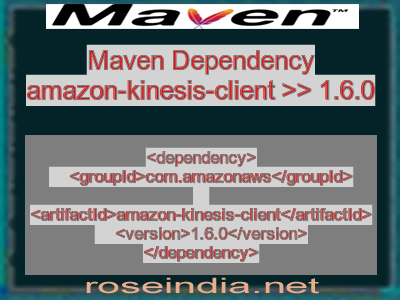 Maven dependency of amazon-kinesis-client version 1.6.0