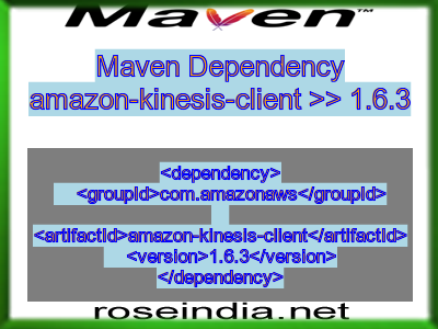 Maven dependency of amazon-kinesis-client version 1.6.3