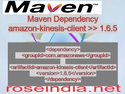 Maven dependency of amazon-kinesis-client version 1.6.5
