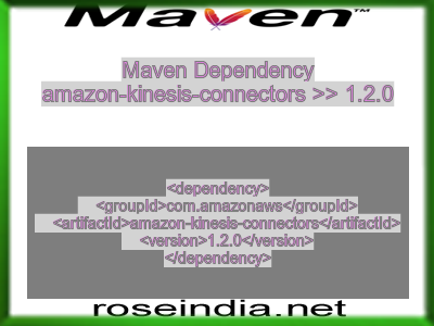 Maven dependency of amazon-kinesis-connectors version 1.2.0