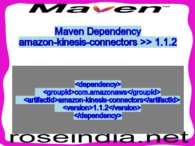 Maven dependency of amazon-kinesis-connectors version 1.1.2