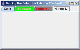 Colorful Tabs in a JTabbedPane component