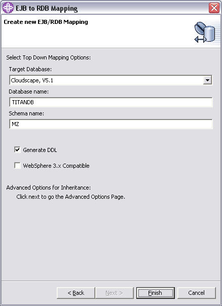 Select a Target Database