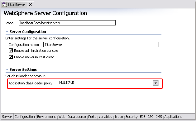 Application class-loader policy