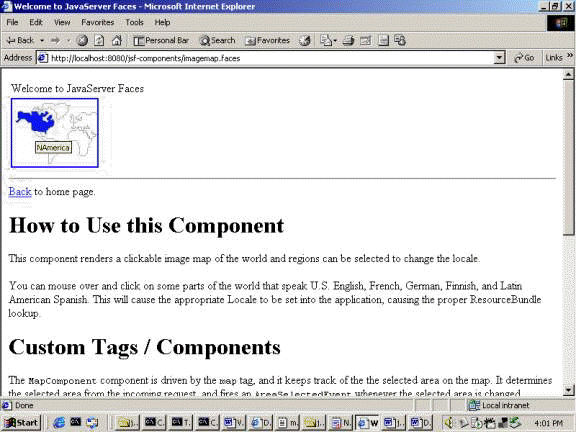 jsf image map example. Fig: jsf-screenshot-1 Image Map. 2. Menu or Tree: