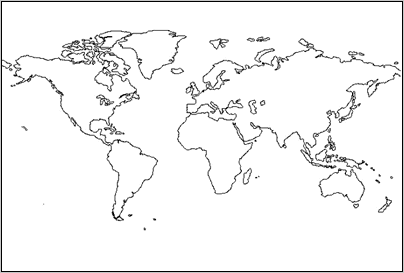 world map drawn