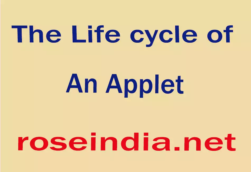 The Life cycle of An Applet