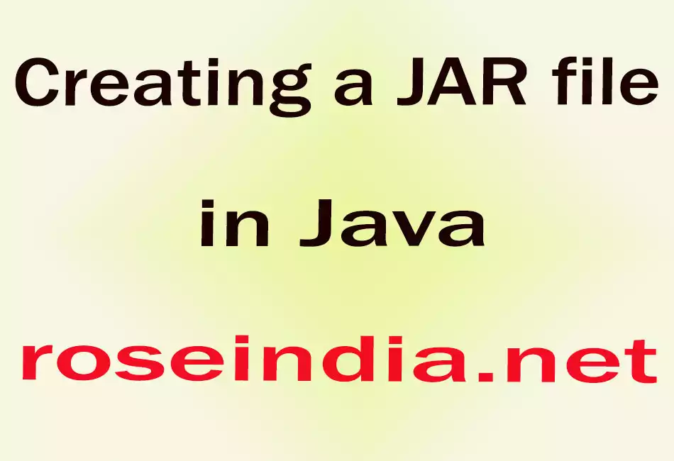 Creating a JAR file in Java
