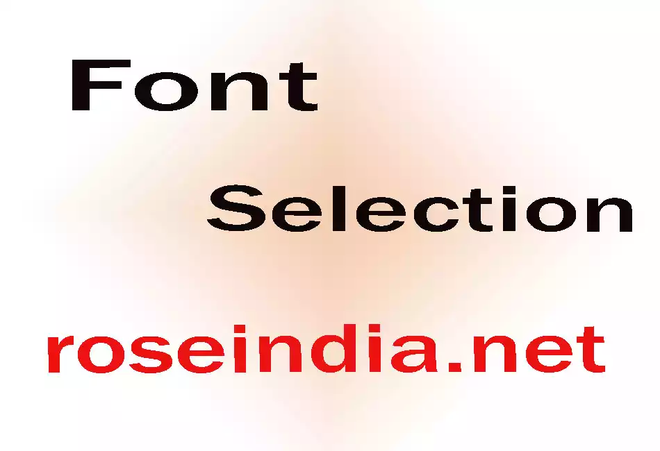 Font Selection