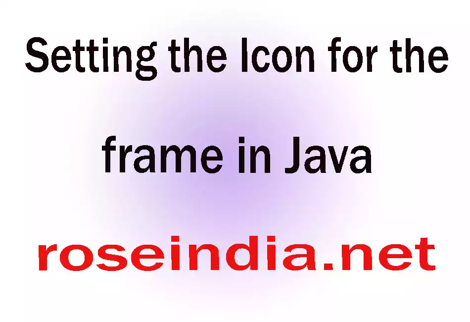 Setting the Icon for the frame in Java