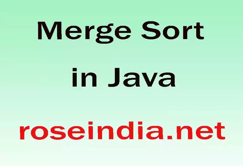 Merge Sort In Java