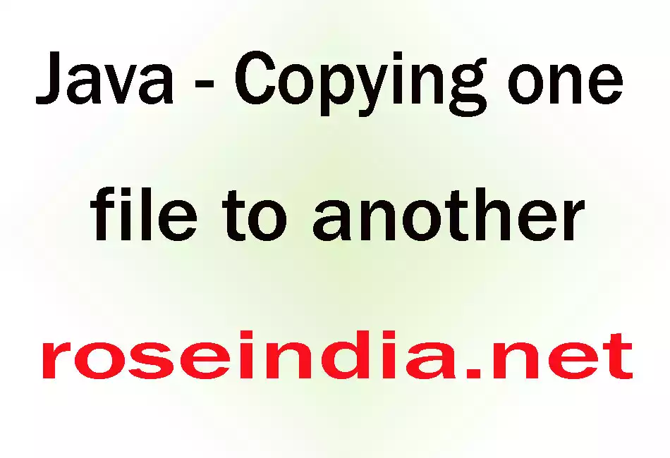 Java - Copying one file to another