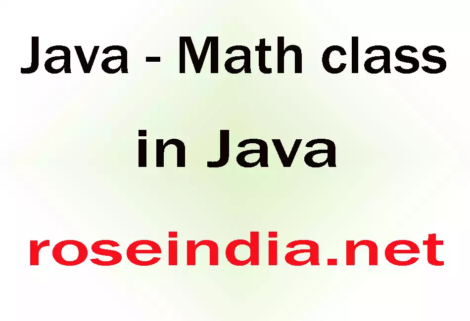 Java - Math class in Java