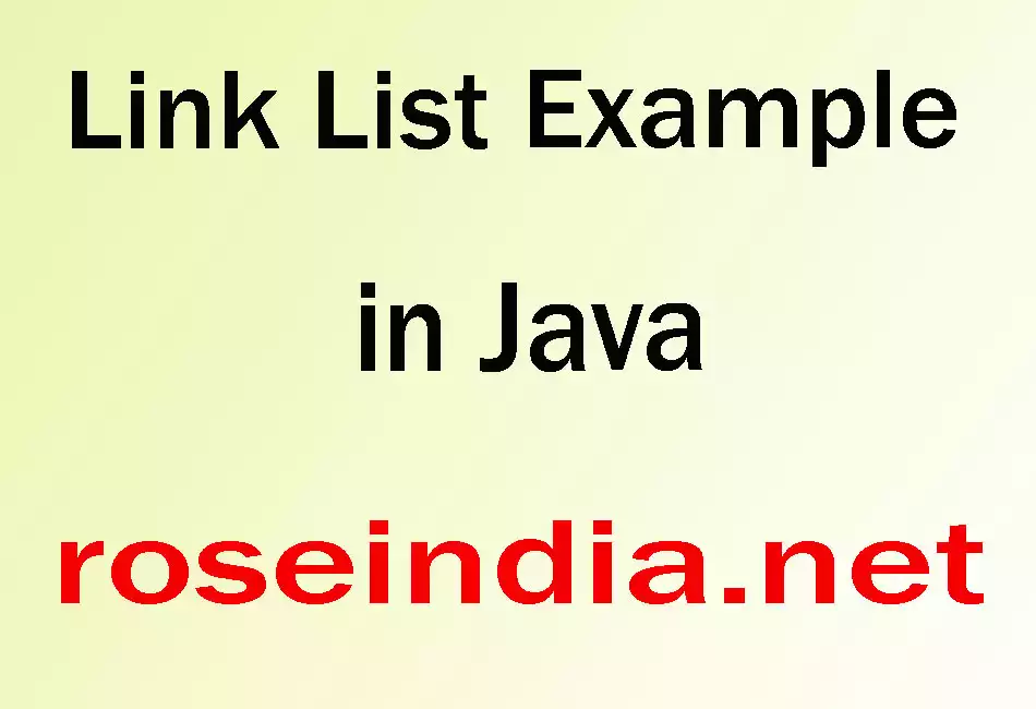 Link List Example in Java
