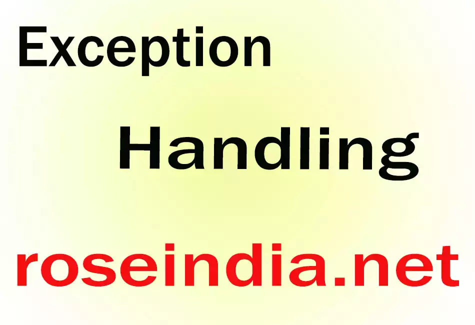  Exception Handling