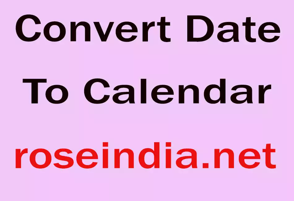 Convert Date To Calendar