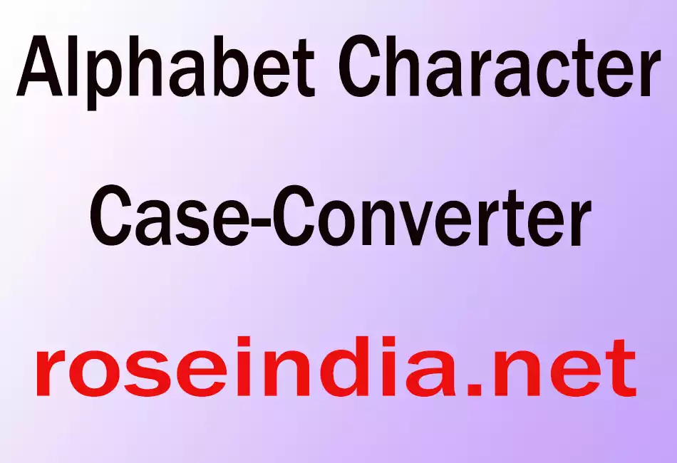 Alphabet Character Case-Converter