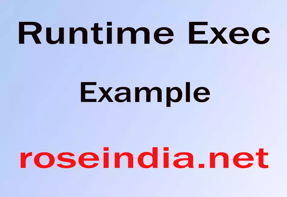 Runtime Exec Example