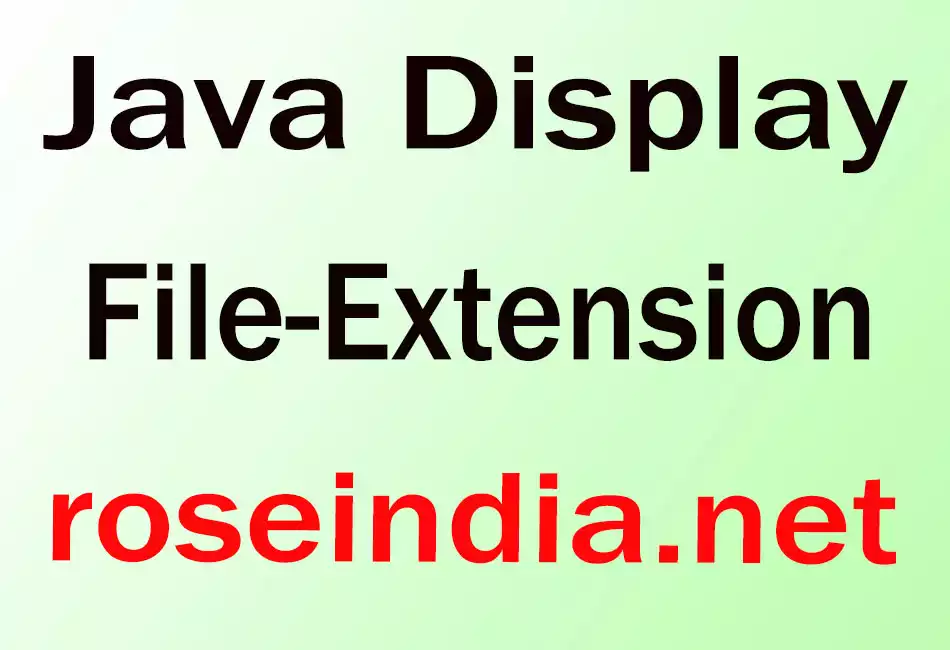 Java Display File-Extension