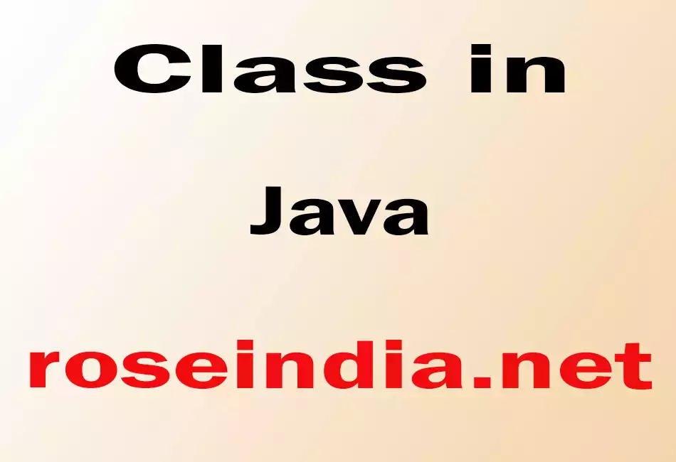 Class in Java