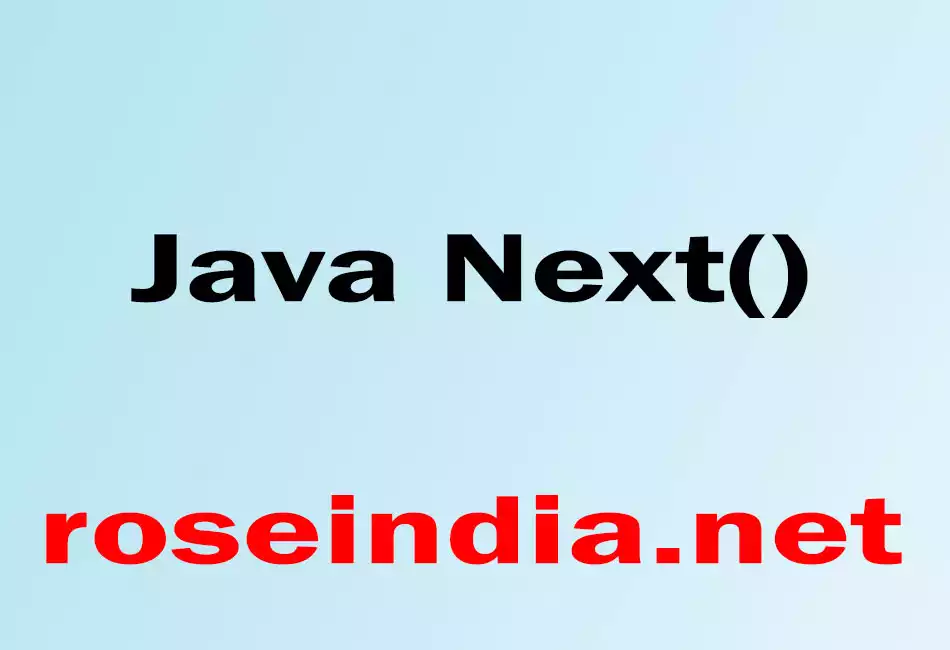 Java Next()