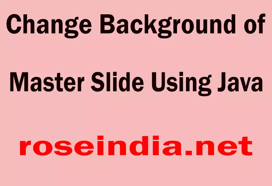 Change Background of Master Slide Using Java