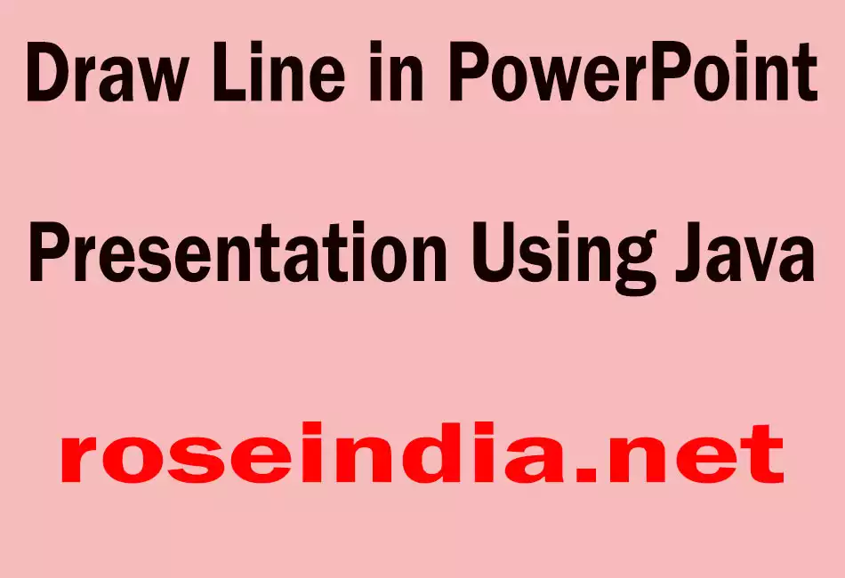 Draw Line in PowerPoint Presentation Using Java