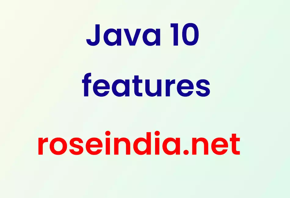 Java 10 features