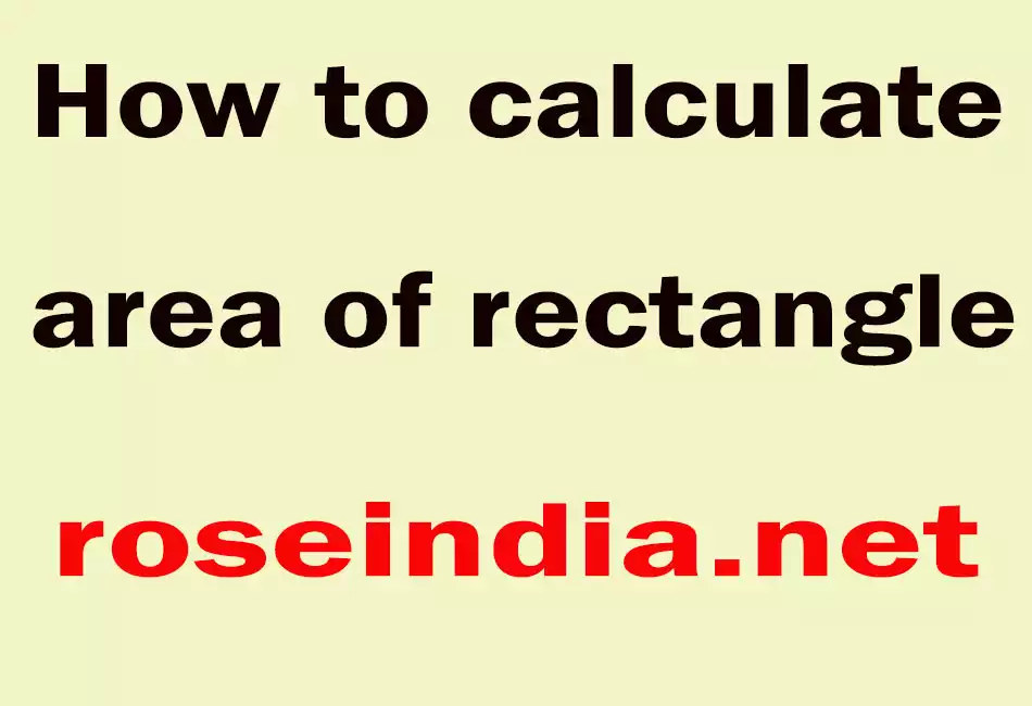 How to calculate area of rectangle