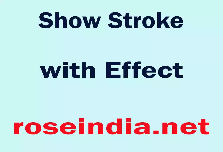 Show Stroke with Effect