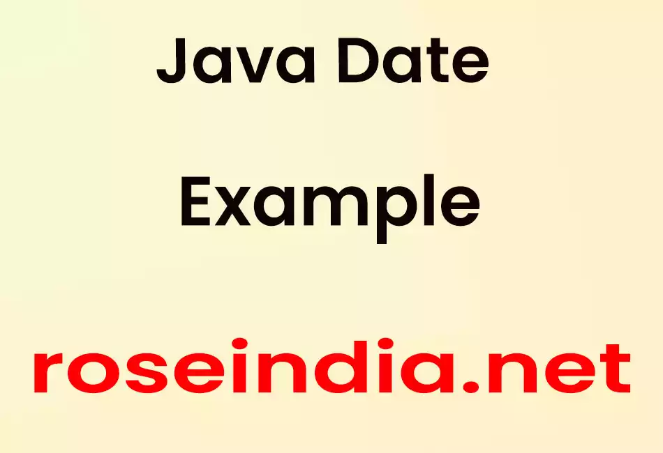 Java Date Example
